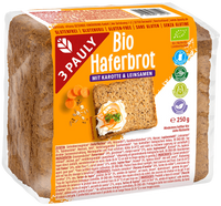 3 Pauly Bio Haferbrot mit Karotte und Leinsamen, Einzelpackung, 250g