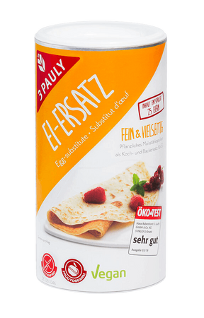 4009680367089-3Pauly-Ei-Ersatz-Pulver-Einzelpackung-250g.png Ei-Ersatz pflanzliches Maisstärkepulver als Koch- und Backersatz für Ei, glutenfrei, Einzelpackung, 250g