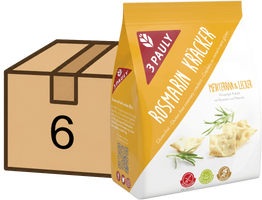 Rosmarin Kräcker mit Meersalz, glutenfrei, 6 Stück im Bundle, 6x 125g