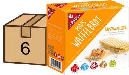 4009680360011-3Pauly-Mais-Waffelbrot-Bundle-6-Stueck-100g.png Mais Waffelbrot luftig gebacken, glutenfrei, 6 Stück im Bundle, 6x 100g