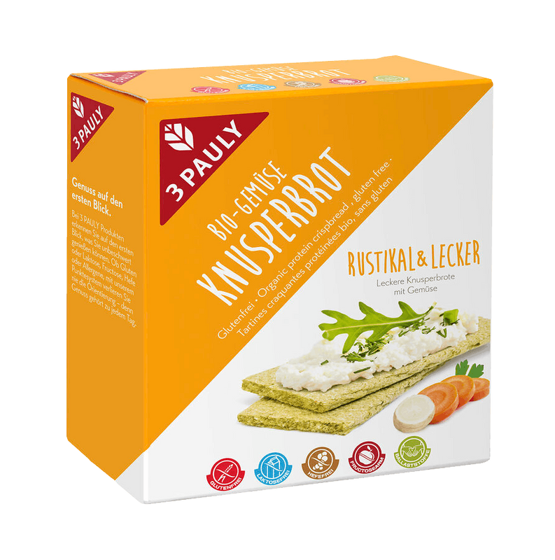 Bio-Gemüse Knusperbrot, glutenfrei, Bundle mit 7 Stück, 100g